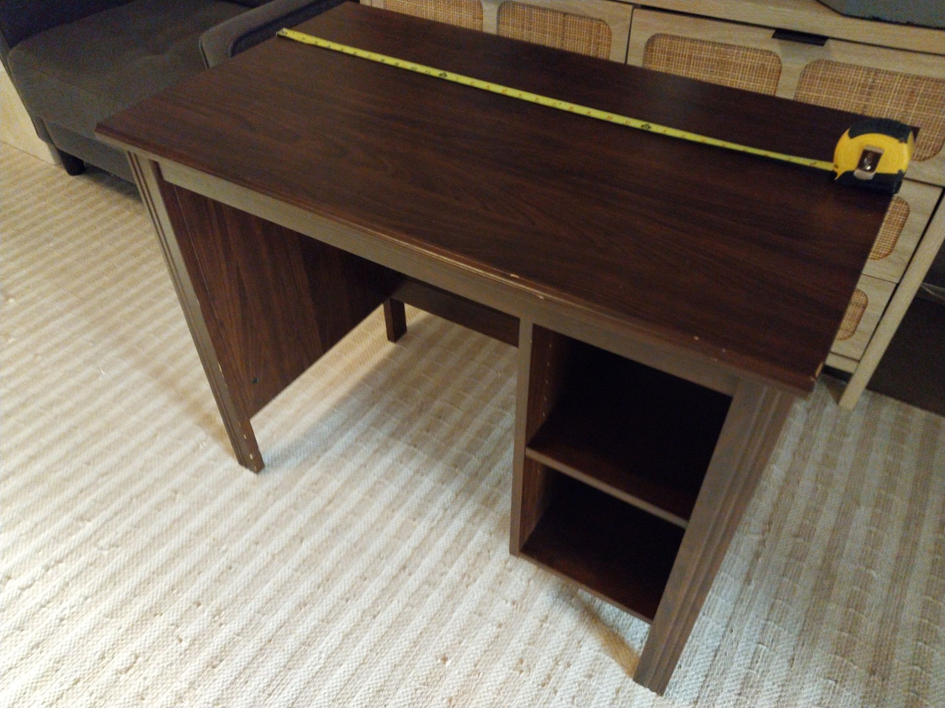 IKEA BRUSALI Computer Desk with Hutch – Dark Brown - photo 2
