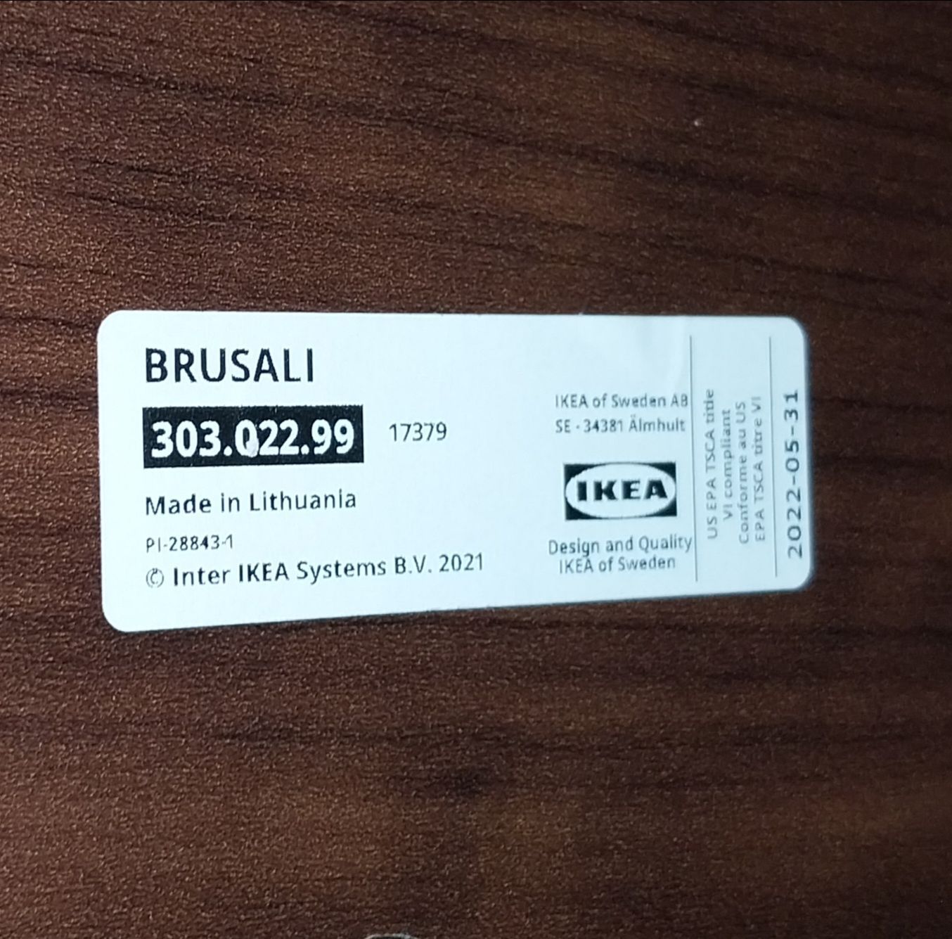 IKEA BRUSALI Computer Desk with Hutch – Dark Brown - photo 4