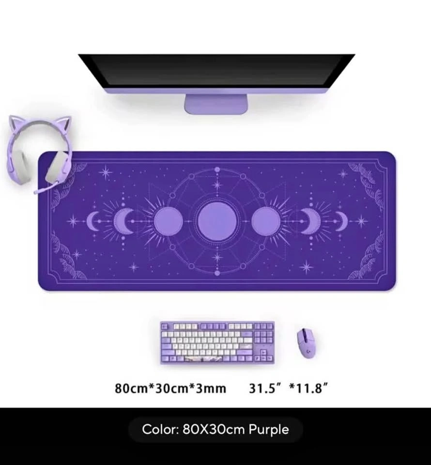 Purple large gaming mousepad
