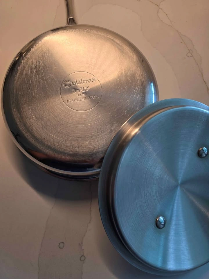 Cuisinox 3-Ply 18/10 Stainless Steel Frying Pan + Lid – 8" / 20c - photo 4