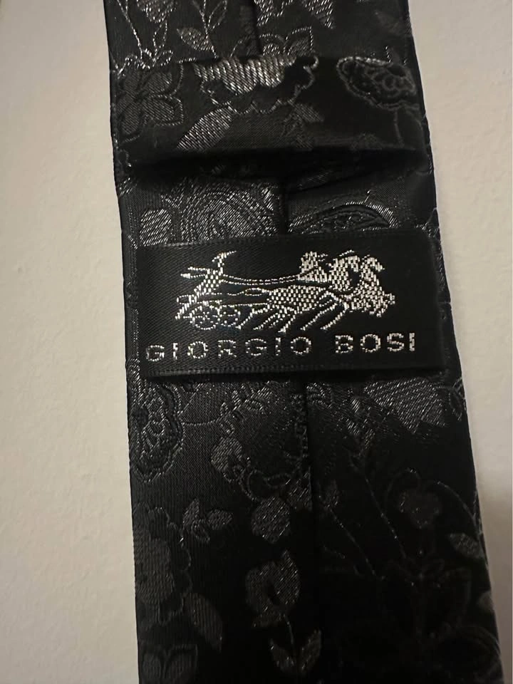 Giorgio Bosi Black Paisley Necktie - photo 2