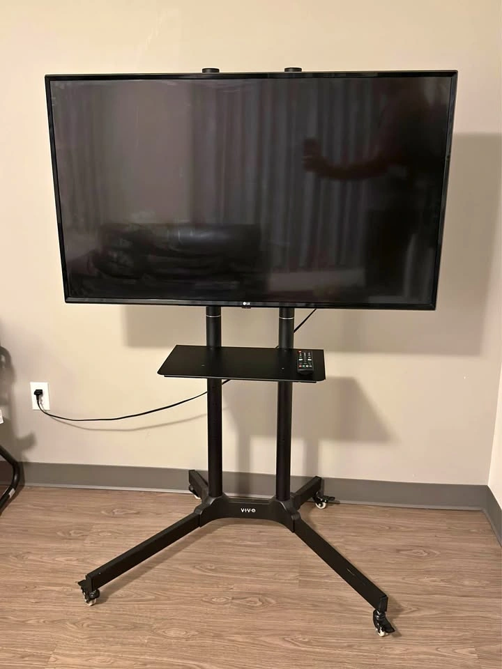 LG 1080p Smart TV - 48.5” with VIVO Mobile Cart