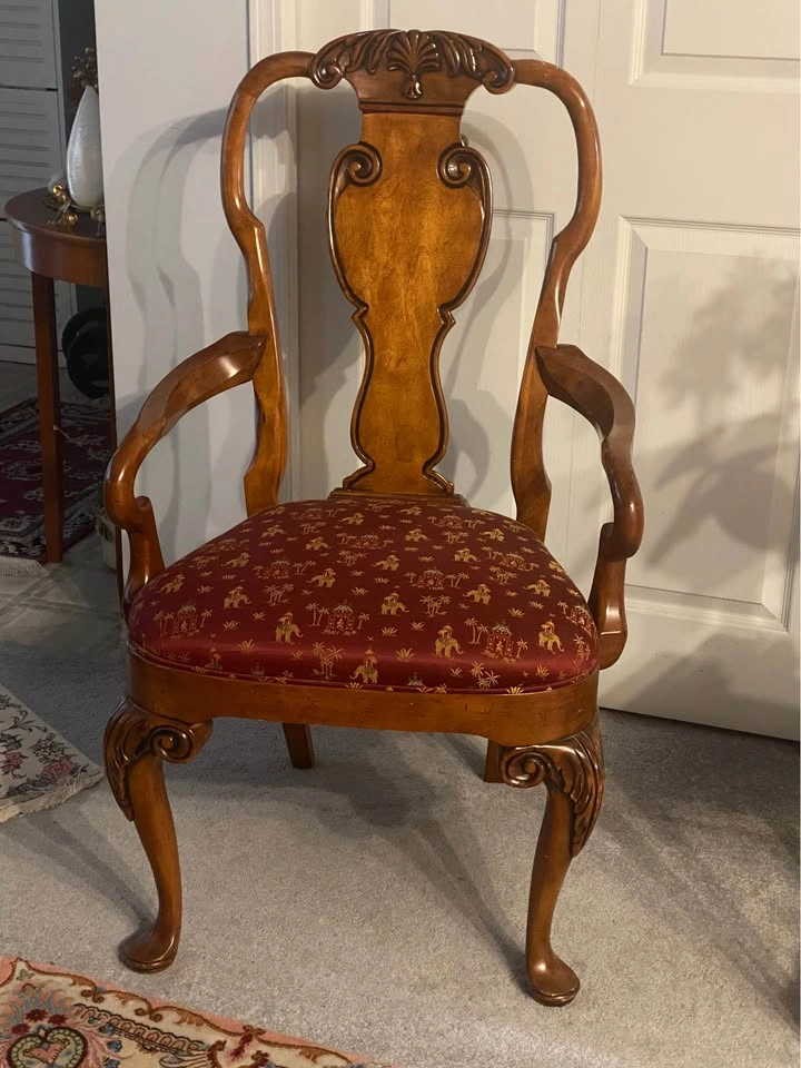 Gorgeous Ornate Carved Wood Armchairs – Matching Pair - $600 - photo 2