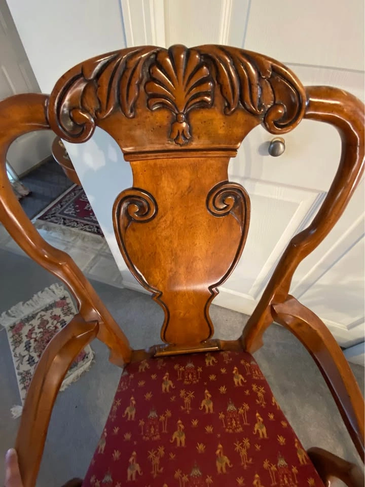Gorgeous Ornate Carved Wood Armchairs – Matching Pair - $600 - photo 3