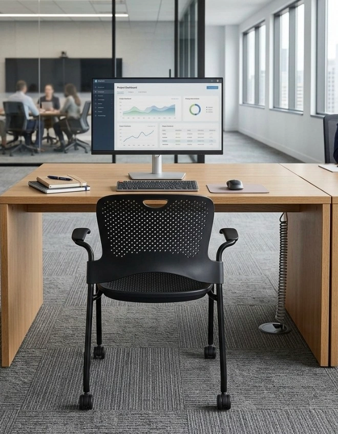 Herman Miller Caper Chair Black Home Office Stacking - photo 3