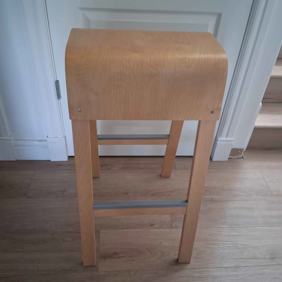 Vintage IKEA Salve Stool Birch Metal Ehlen Johansson - photo 2