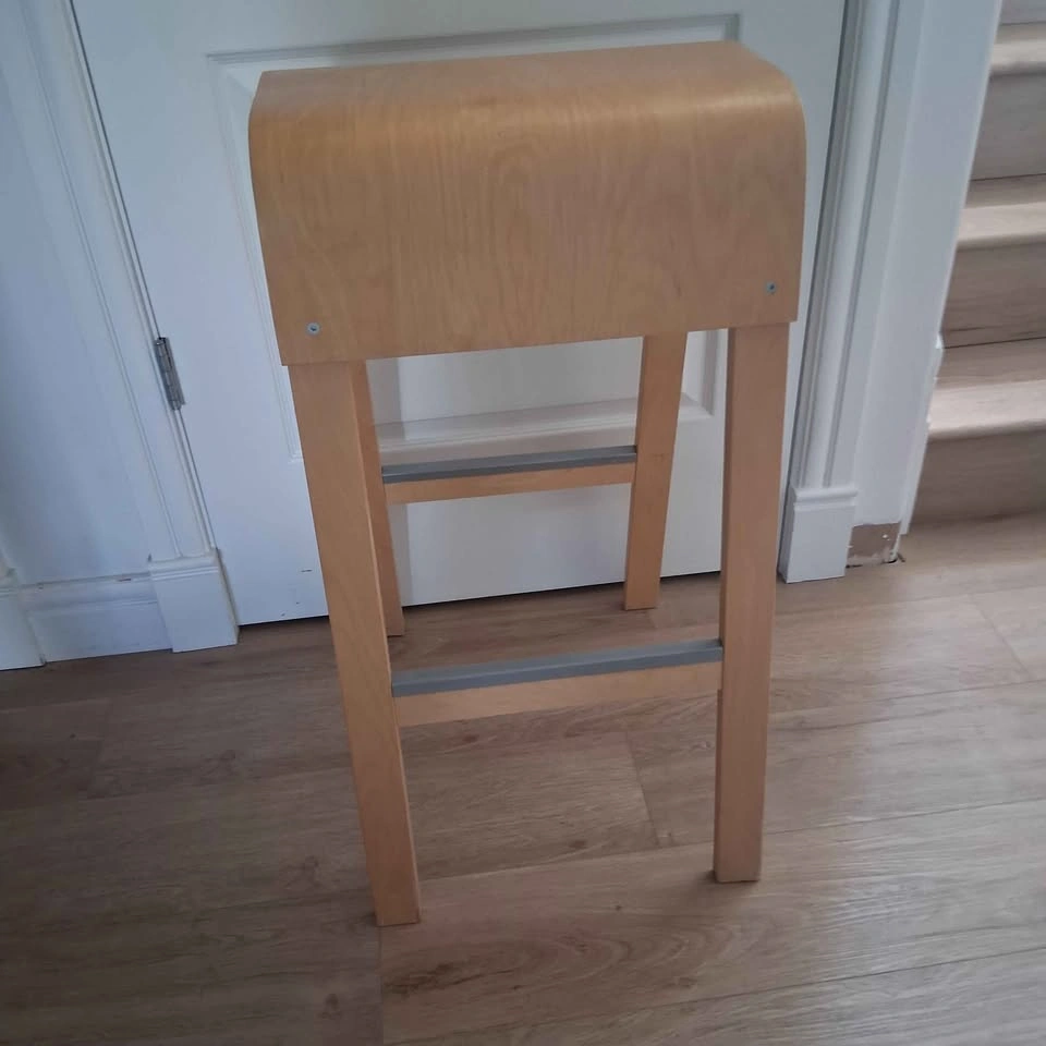 Vintage IKEA Salve Stool Birch Metal Ehlen Johansson - photo 3