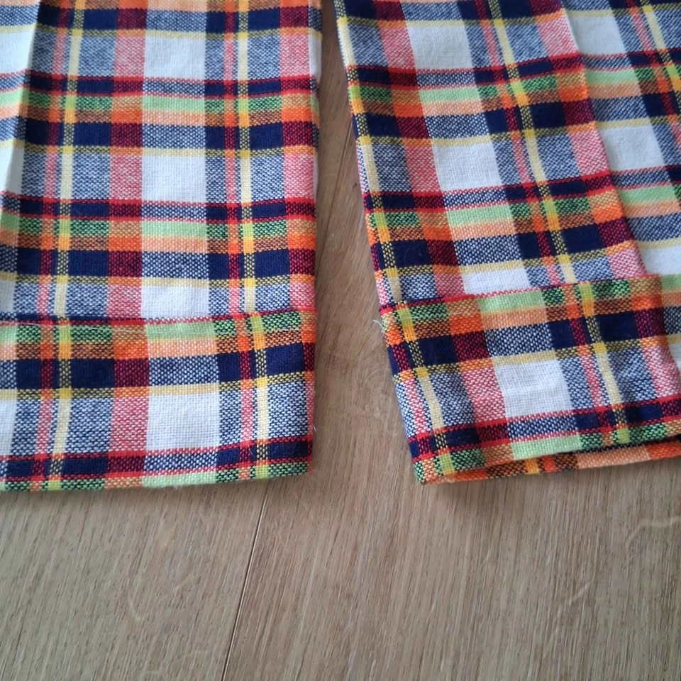 Vintage High Waist Wide Leg Plaid Pants Trousers Size 27" - photo 3