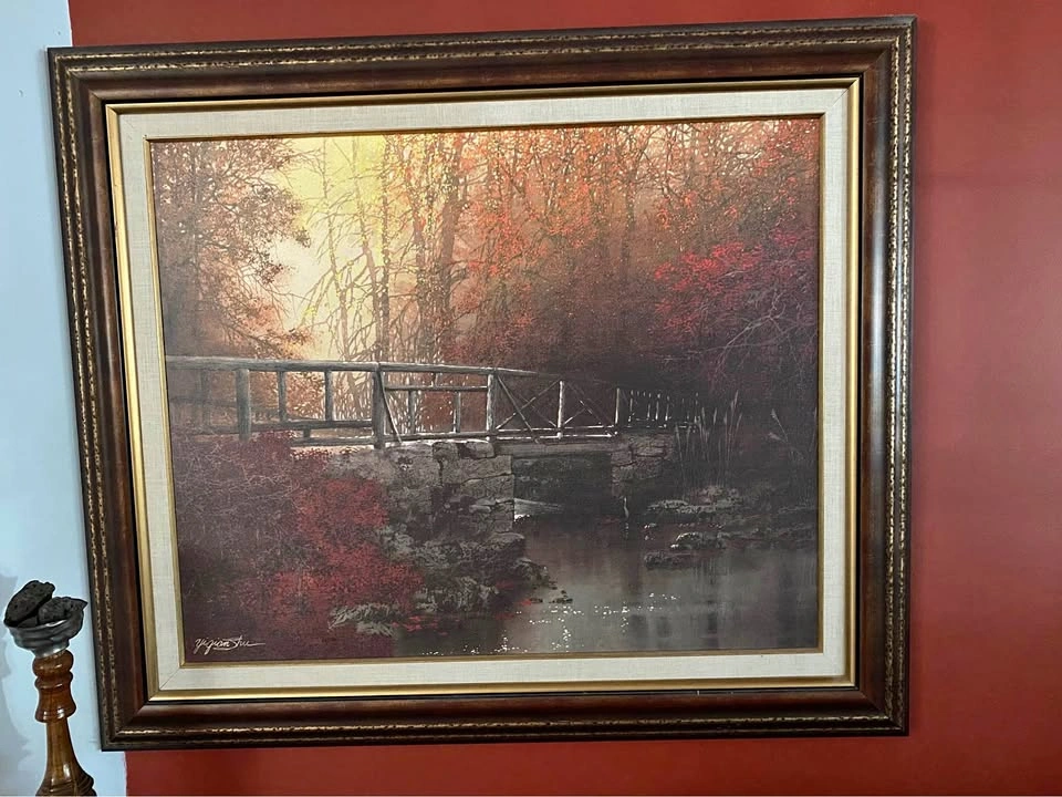 Yiqian Shu “Old Wood Bridge” Framed Artwork