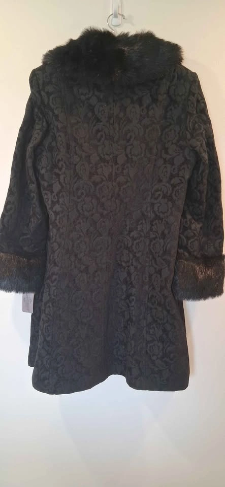 Pennylane Jacquard Tapestry Coat Womens 14 Faux Fur Trim - photo 2