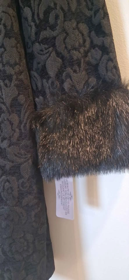 Pennylane Jacquard Tapestry Coat Womens 14 Faux Fur Trim - photo 3