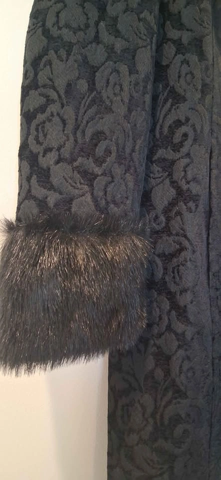 Pennylane Jacquard Tapestry Coat Womens 14 Faux Fur Trim - photo 4