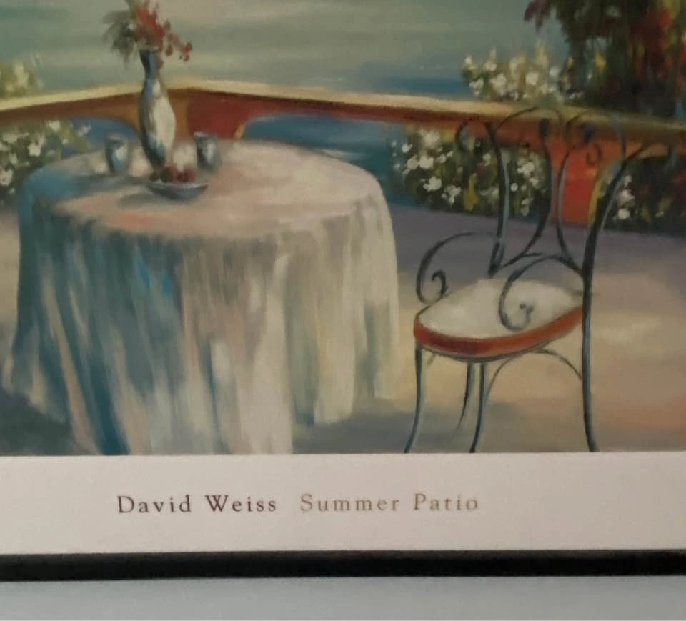 David Weiss “Summer Patio” Framed Artwork - $75 - photo 3