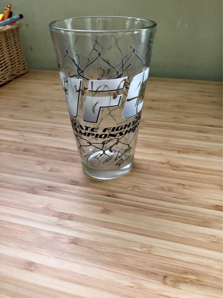 Signed UFC Pint Glass - MMA Legends!