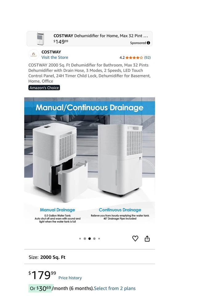 Costway Dehumidifier ES10103US - photo 4