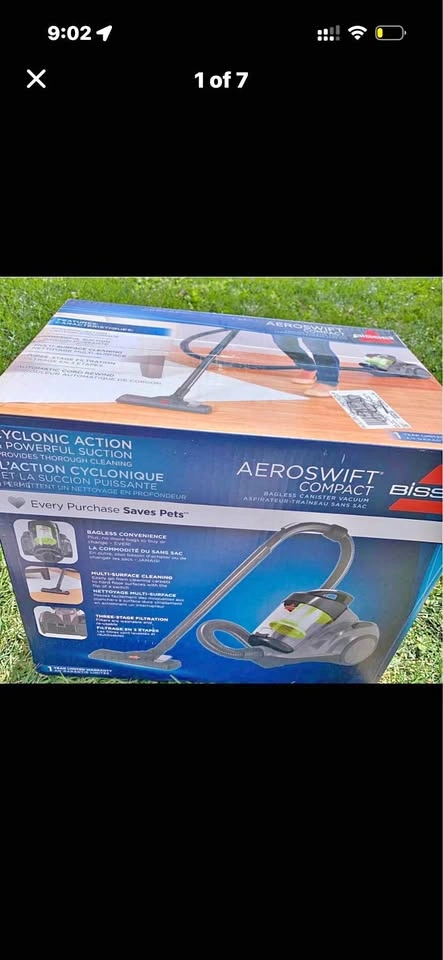 BISSELL AeroSwift Compact Bagless Canister Vacuum