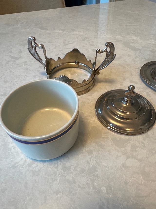 VTG Weidmann Porzellan espresso cups, set of 6, and sugar bowl - photo 4