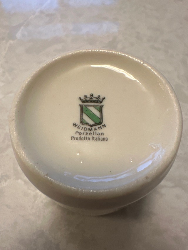 VTG Weidmann Porzellan espresso cup/silver-plated holder/saucer - photo 3