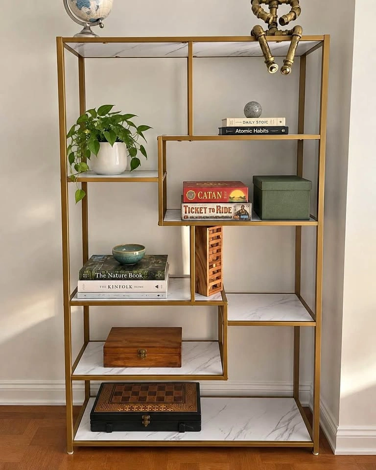 Large Gold Display Shelf