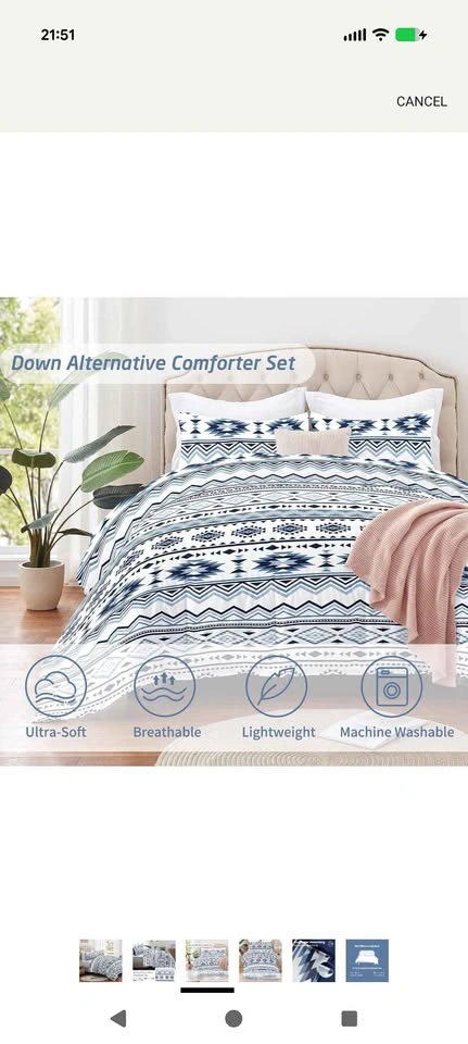 Hitiny 3-Piece Queen Comforter Set - photo 2