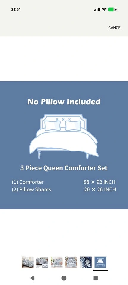 Hitiny 3-Piece Queen Comforter Set - photo 4