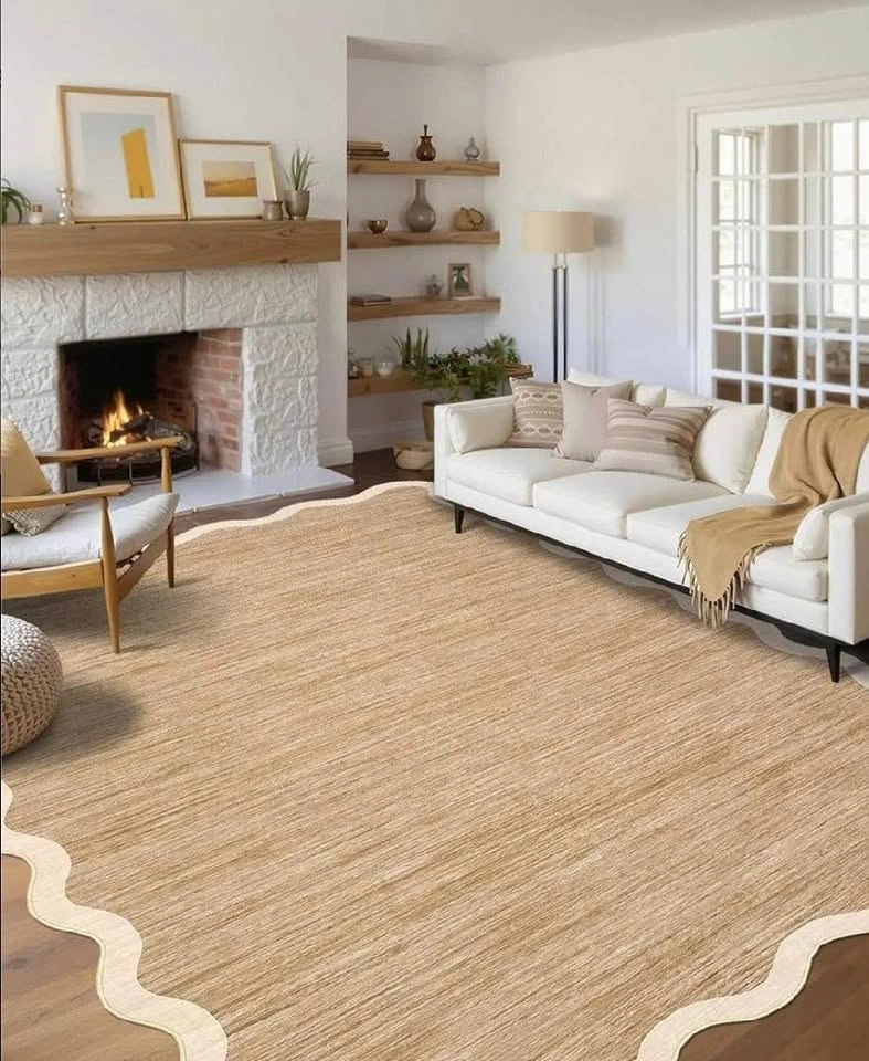 New, Open Box GarveeHome Scalloped Washable Rug, 8x10 - photo 2