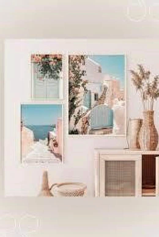 New in Box 3-Piece Mediterranean Coastal Canvas Wall Art Set