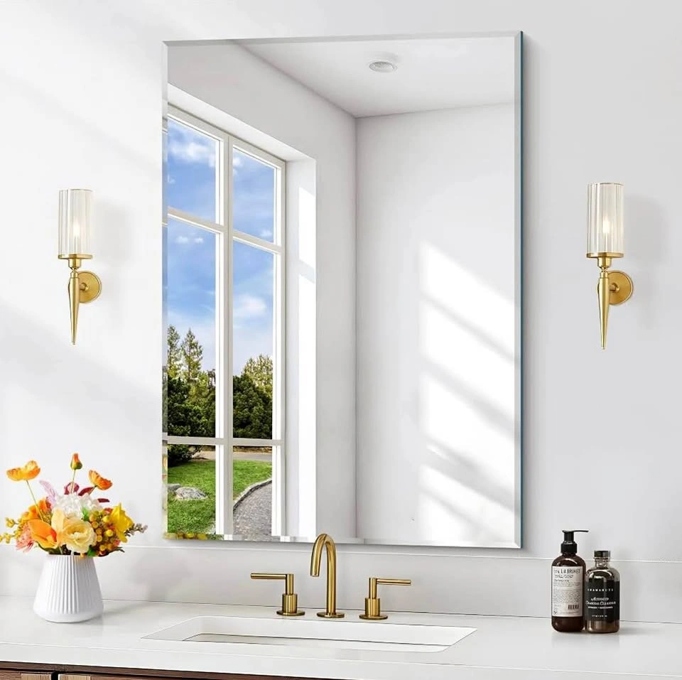 Brand New in Box Frameless Bathroom Mirror, 20x28 inches