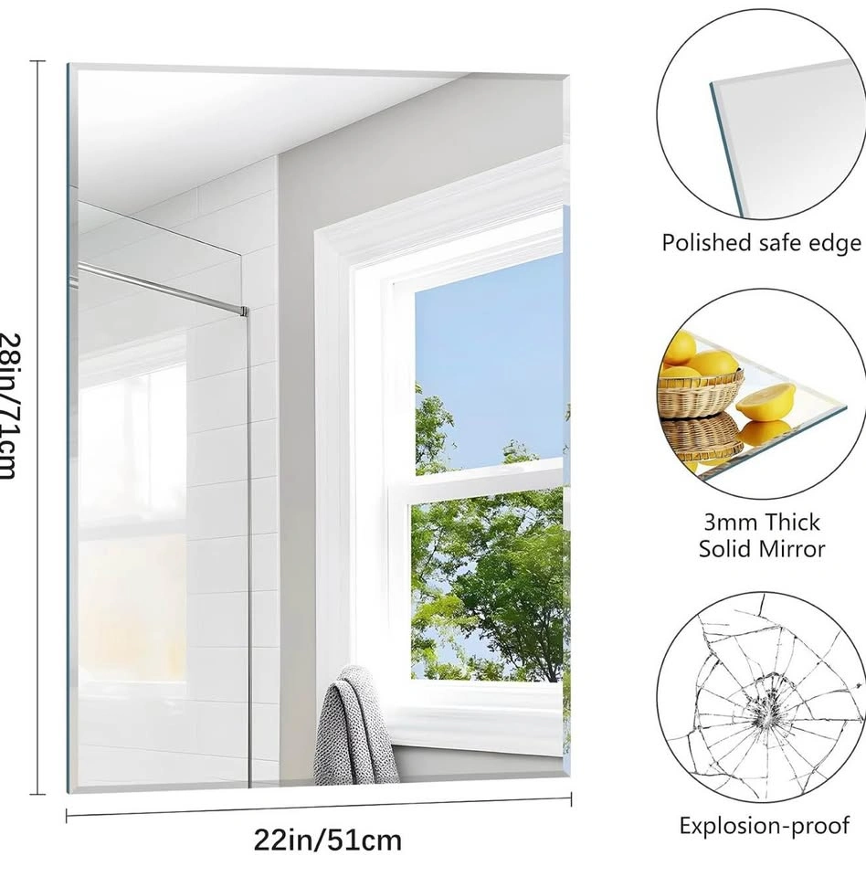 Brand New in Box Frameless Bathroom Mirror, 20x28 inches - photo 2