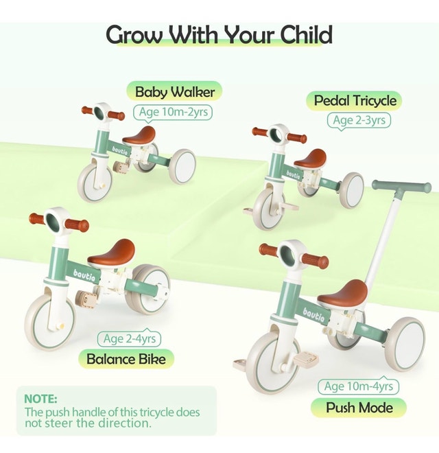 BNIB Bautia toddler tricycle in mint - photo 3