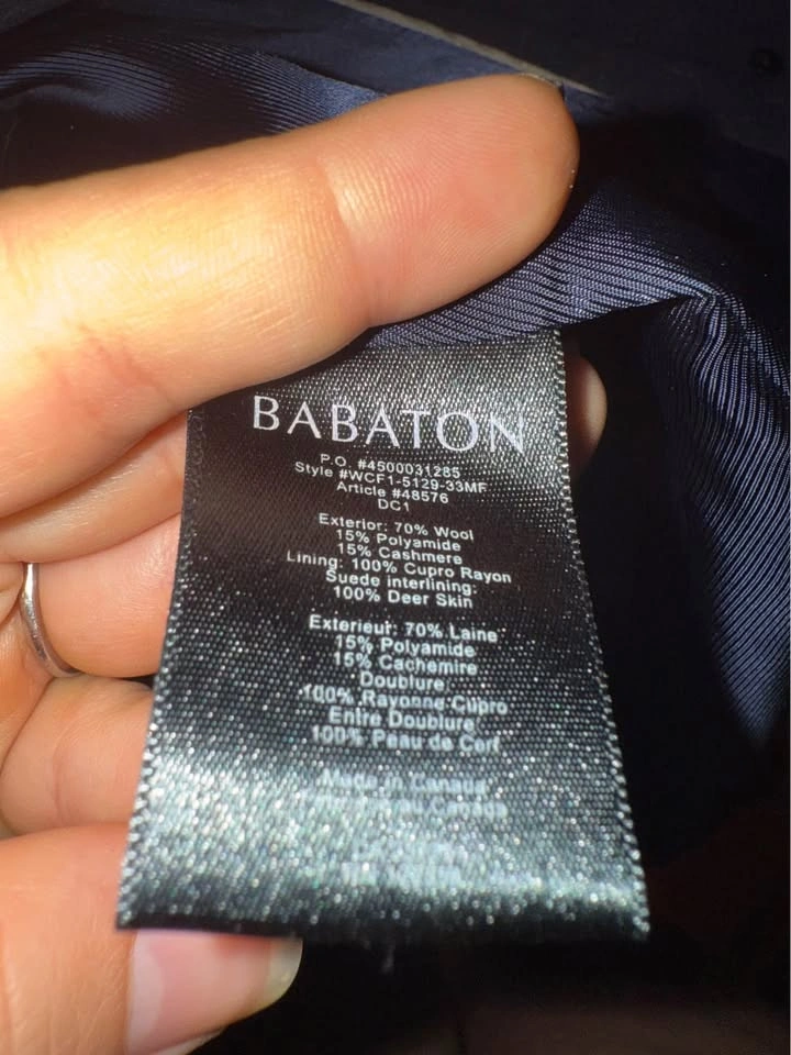 Babaton Navy Blue Wool Jacket size xs - photo 3