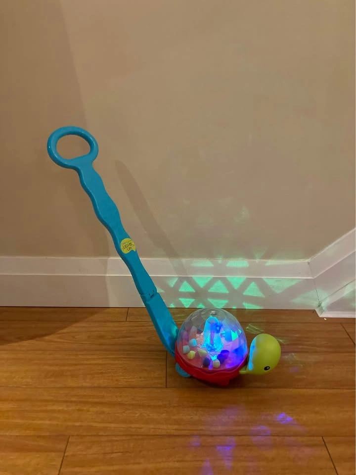 B. Walk 'n' Pop Light Up Popping Turtle Push Along Toy