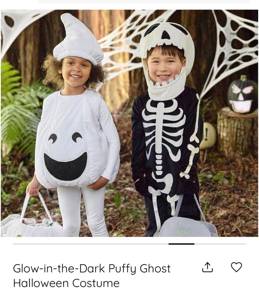 Pottery Barn Glow-in-the-dark Puffy Ghost Costume - photo 2