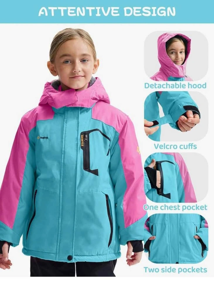 GEMYSE Girl's Waterproof Ski Snow Jacket Size 14-16 - photo 5