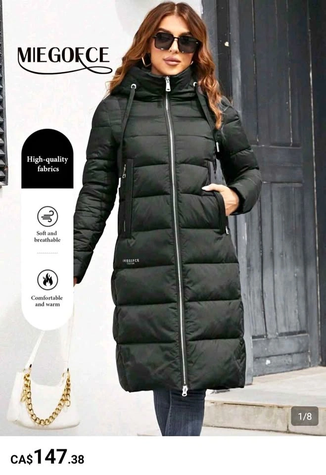 MIEGOFCE Women's Long Puffer Coat Size XL