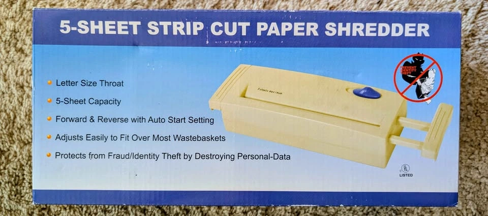 5-Sheet Universal Strip Cut Paper Shredder Model SS6051 - photo 3
