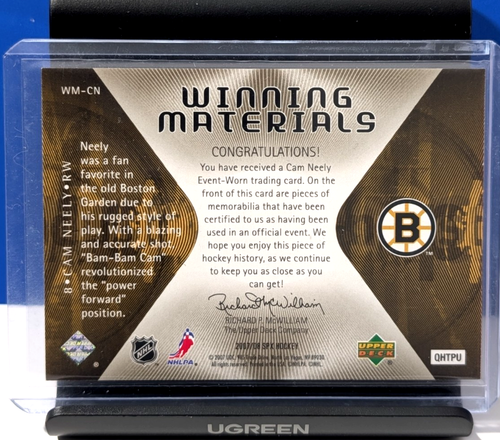 Cam Neely 2007-08 SPx Winning Materials WM-CN Dual Jersey - photo 2