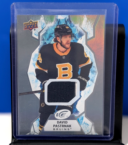 David Pastrnak 2021-22 Upper Deck Ice #57 Jersey Relic