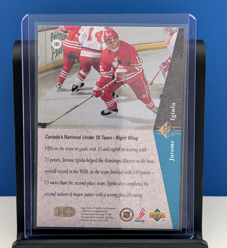 Jarome Iginla 1994-95 Upper Deck SP Premier Prospects #181 - photo 2