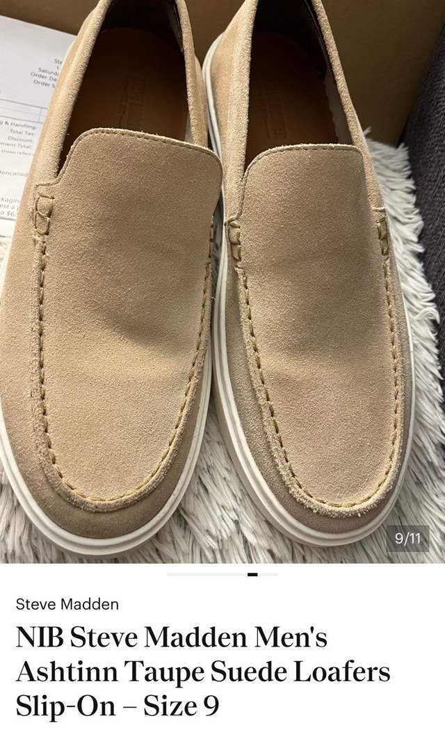 Steve Madden Ashtinn Taupe Suede Loafers
