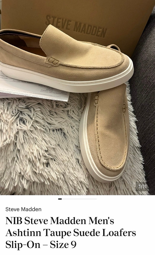 Steve Madden Ashtinn Taupe Suede Loafers - photo 3