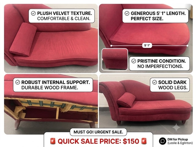 Velvet Chaise Lounge