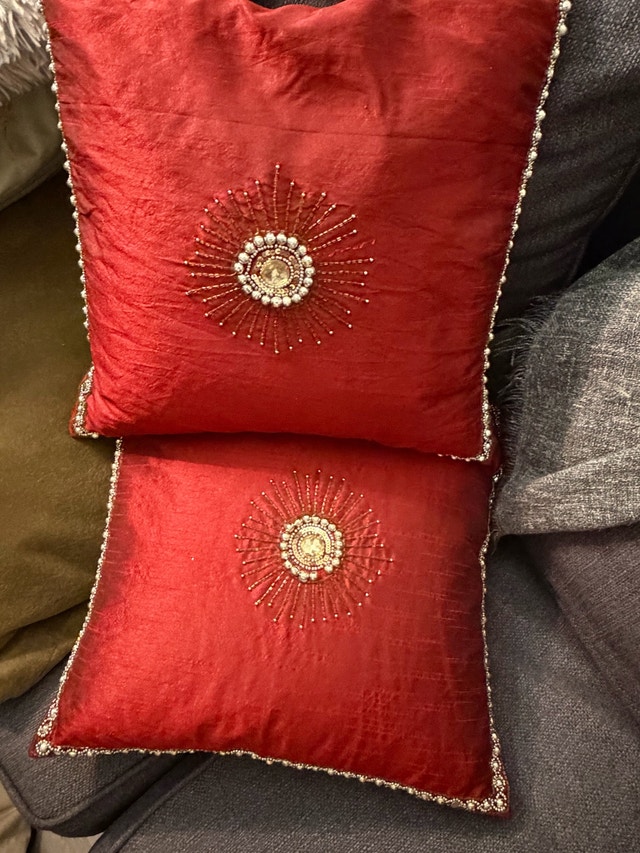 Red Decorative Accent Pillows