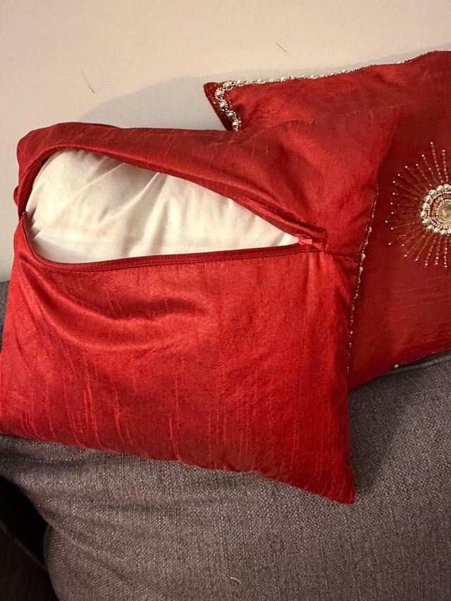 Red Decorative Accent Pillows - photo 5