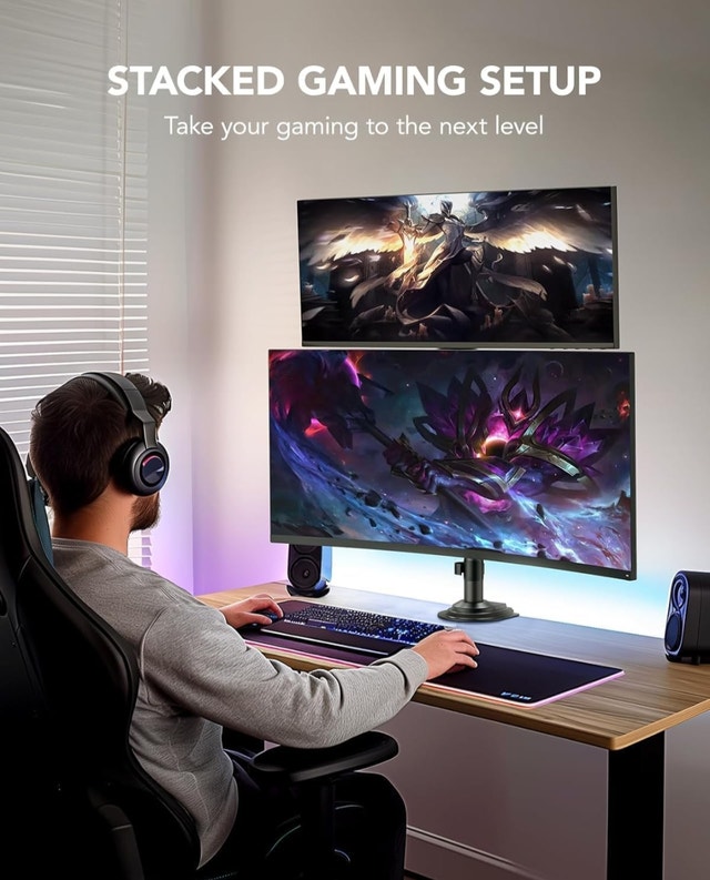 HUANUO Dual Monitor Stand - Height-Adjustable Dual Arm - photo 4