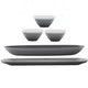 Pandex 5-piece Beaded Melamine Serveware Set - Gray