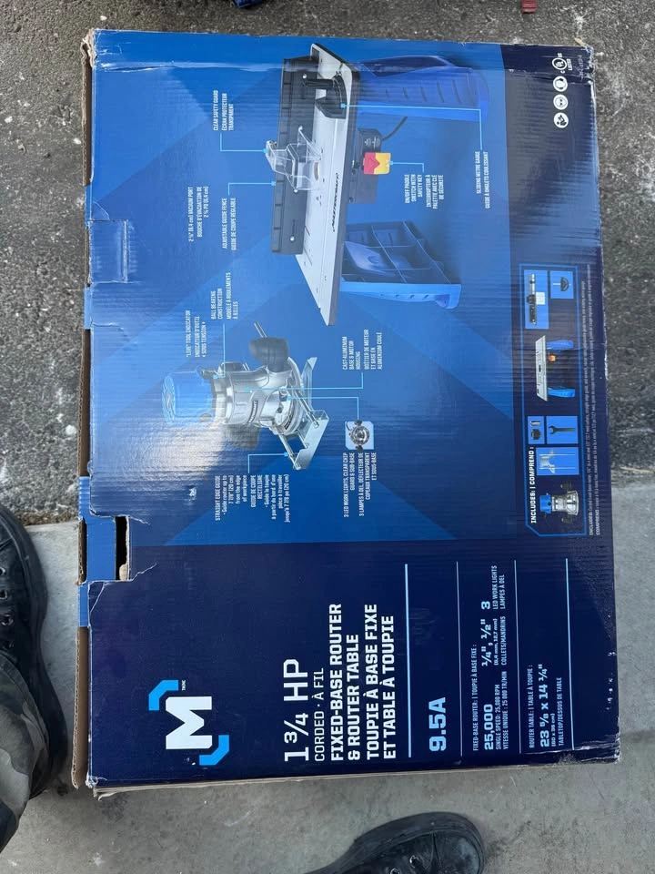 Mastercraft 1 3/4 HP Fixed-Base Router & Router Table - photo 2
