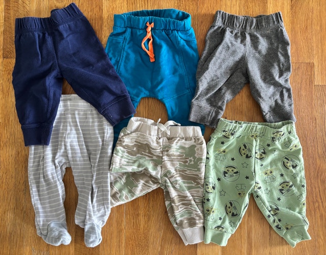 7 baby pants 0-3 month