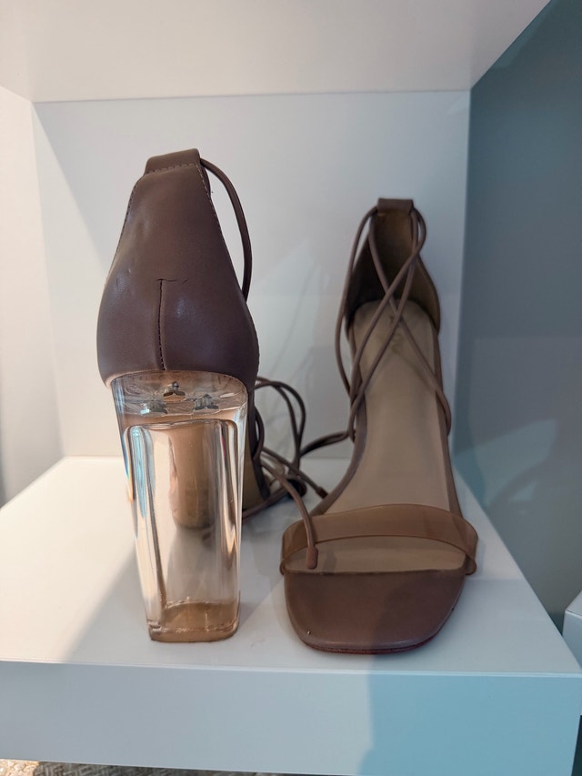 Aldo Brown Leather Lace up Heels - photo 2
