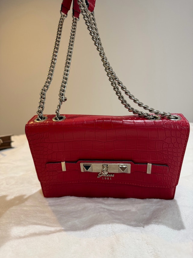 Guess Chain Red Purse - photo 4